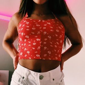 pacsun - flower halter top